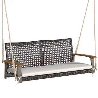 Wicker Glider Outdoor Porch Swings Are the Perfect Addition to Your Patio