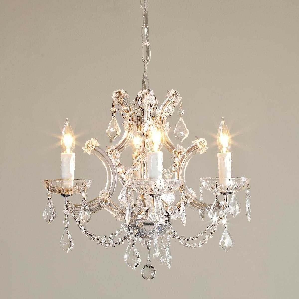 4 Light Crystal Chandelier Sparkles and Shines